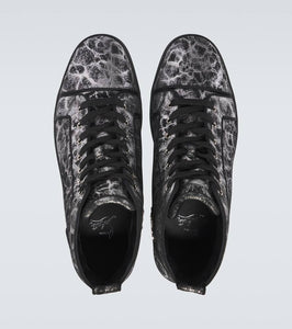Christian Louboutin Louis printed leather high-top sneakers