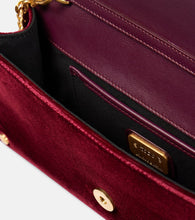 Tod's T Timeless Small velvet wallet on chain