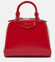 Givenchy Antigona Cube Nano patent leather tote bag. Shop Givenchy Top-Handle Bags for women now.