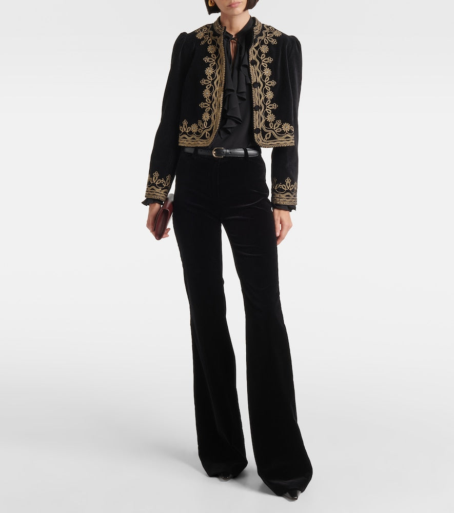 Rixo Denver embroidered cotton jacket