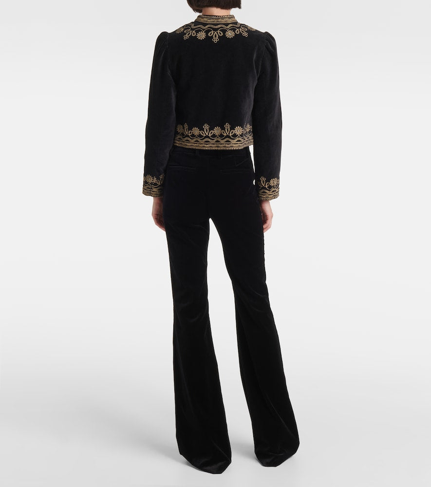 Rixo Denver embroidered cotton jacket