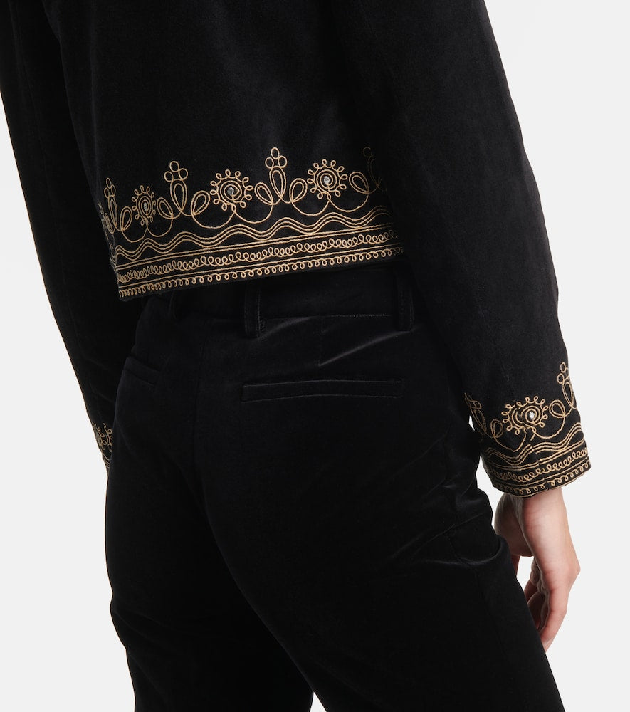 Rixo Denver embroidered cotton jacket