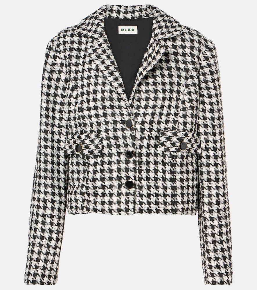 Rixo Houndstooth cropped jacket - Rixo 千鸟格短款夹克