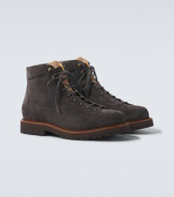 Brunello Cucinelli Suede and corduroy lace-up boots