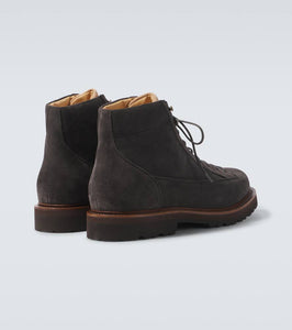 Brunello Cucinelli Suede and corduroy lace-up boots