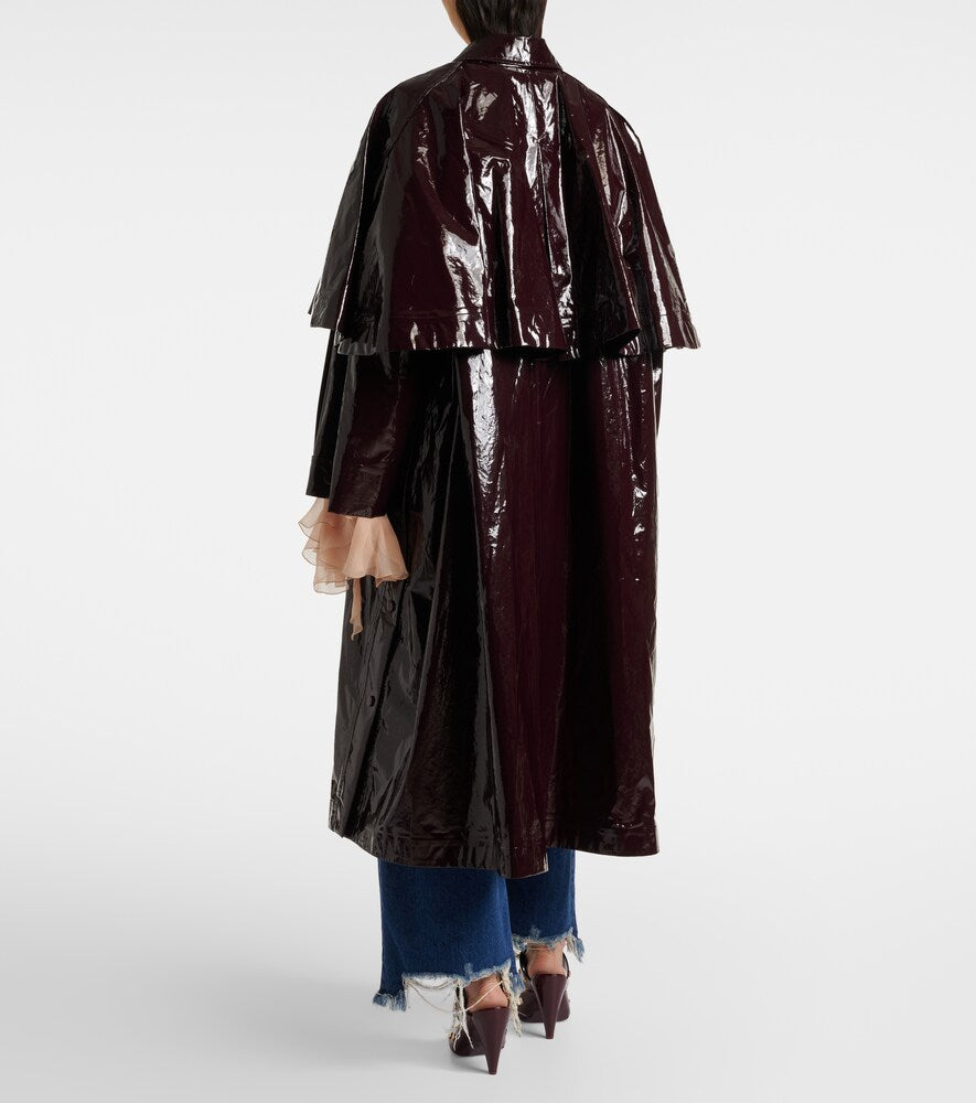 Chloe Caped coated cotton coat