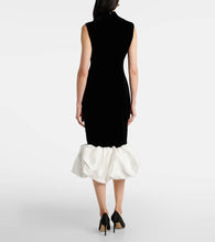 Rasario Velvet and satin midi dress