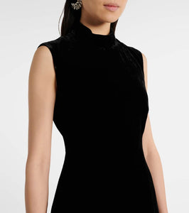 Rasario Velvet and satin midi dress