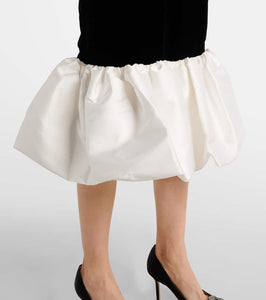 Rasario Velvet and satin midi dress