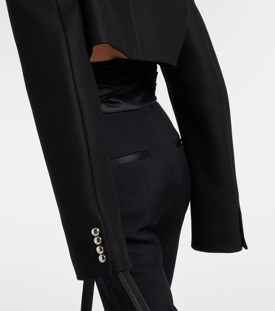 Khaite Leara cropped wool-blend jacket