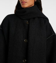Toteme Embroidered wool-blend scarf coat