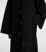 Toteme Embroidered wool-blend scarf coat