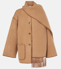Toteme Embroidered wool-blend scarf jacket - 图腾刺绣羊毛混纺围巾外套