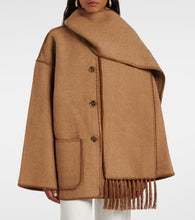 Toteme Embroidered wool-blend scarf jacket