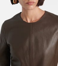 Toteme Paneled leather midi dress