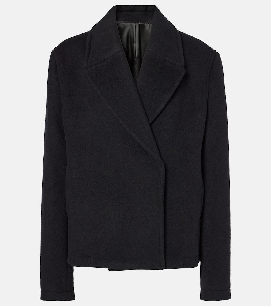 Toteme Cropped wool-blend peacoat - Toteme 短款羊毛混纺双排扣大衣