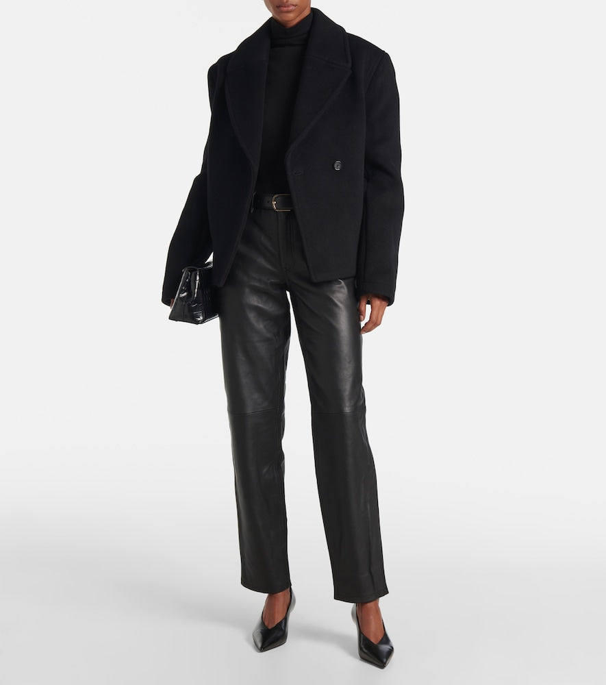 Toteme Cropped wool-blend peacoat
