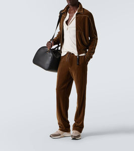 Tom Ford Jago leather-trimmed sneakers
