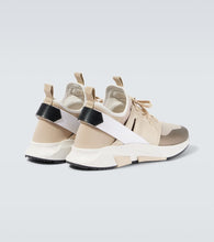 Tom Ford Jago leather-trimmed sneakers