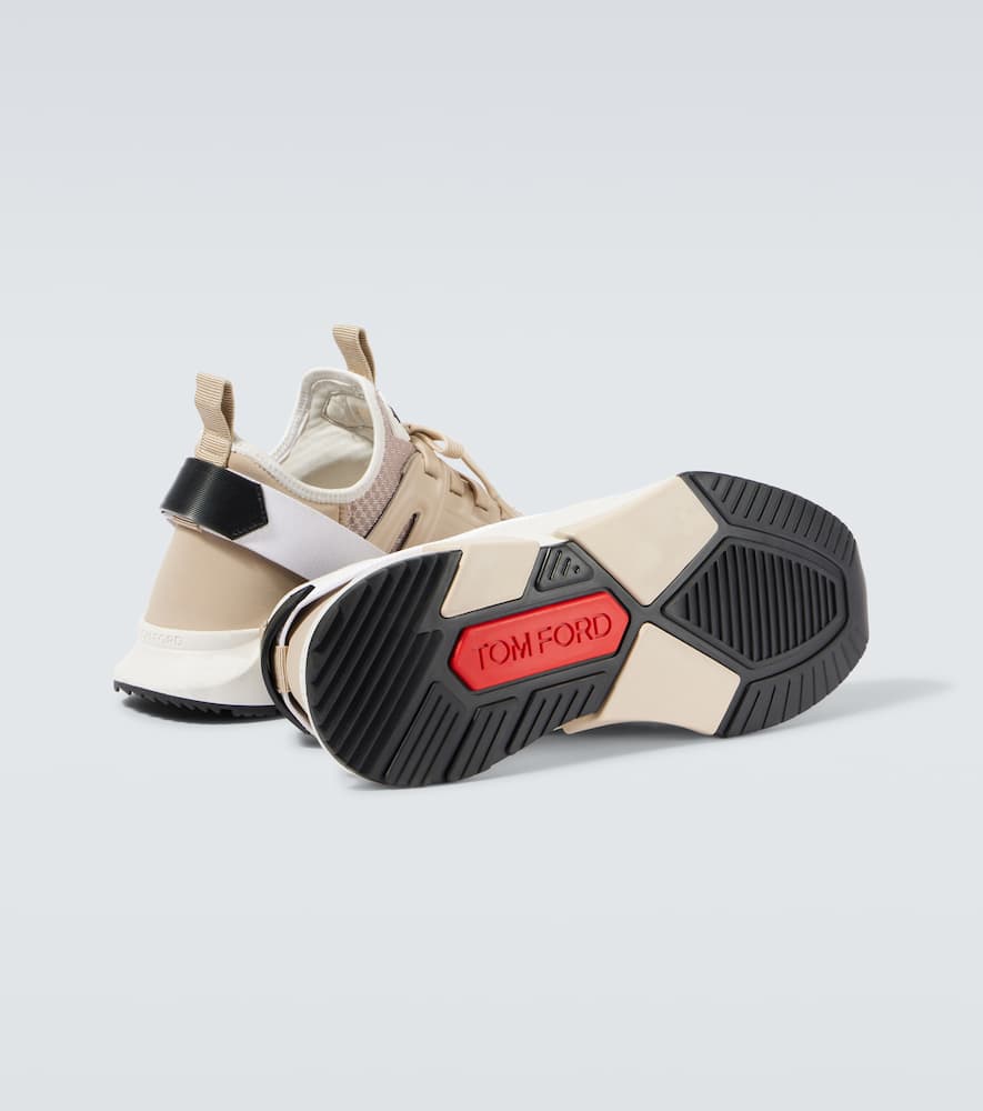 Tom Ford Jago leather-trimmed sneakers
