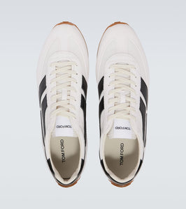 Tom Ford Mick suede-trimmed sneakers