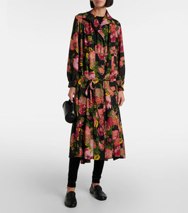 Junya Watanabe Georgette and jersey midi dress