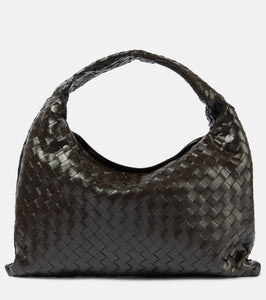 Bottega Veneta Hop Intrecciato leather shoulder bag. Shop Bottega Veneta Shoulder Bags for women now.