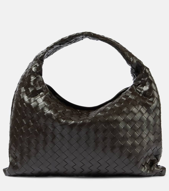 Bottega Veneta Hop Intrecciato leather shoulder bag. Shop Bottega Veneta Shoulder Bags for women now.