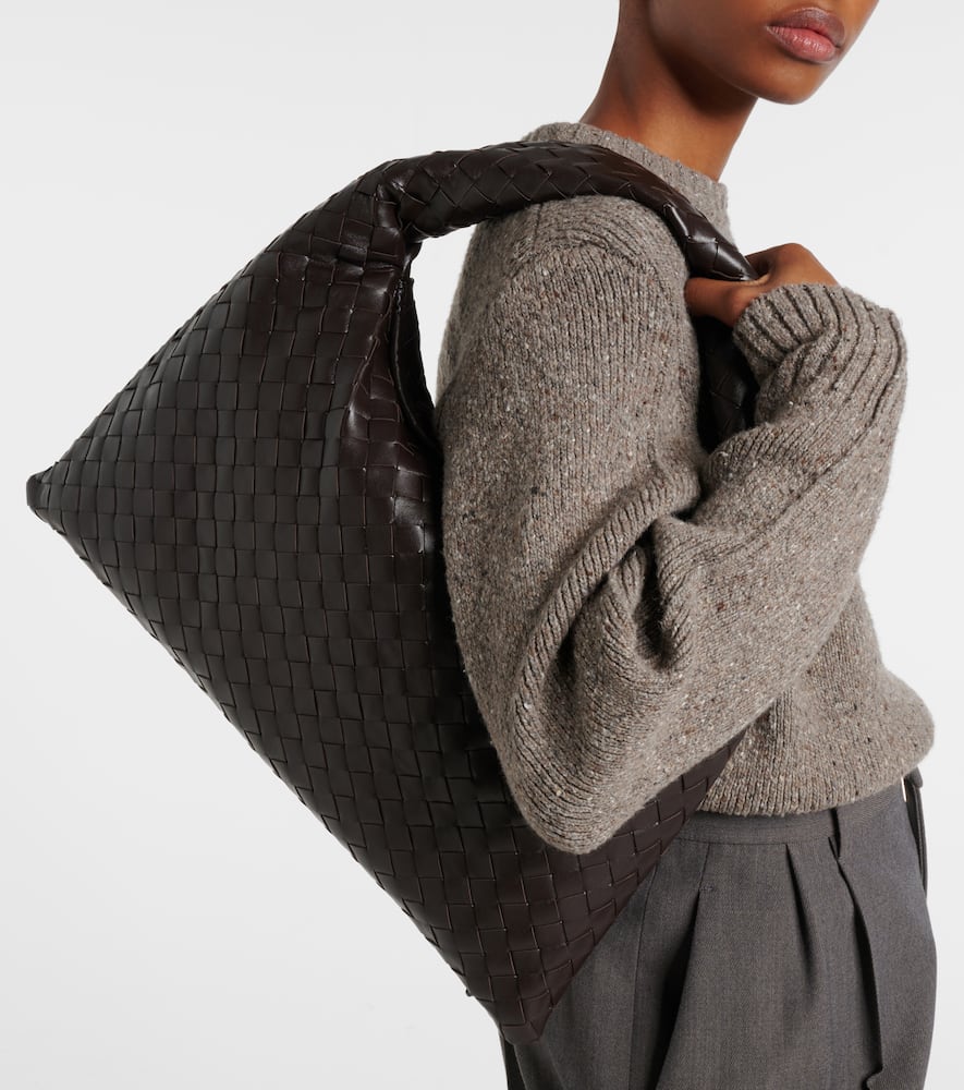 Bottega Veneta Hop Intrecciato leather shoulder bag
