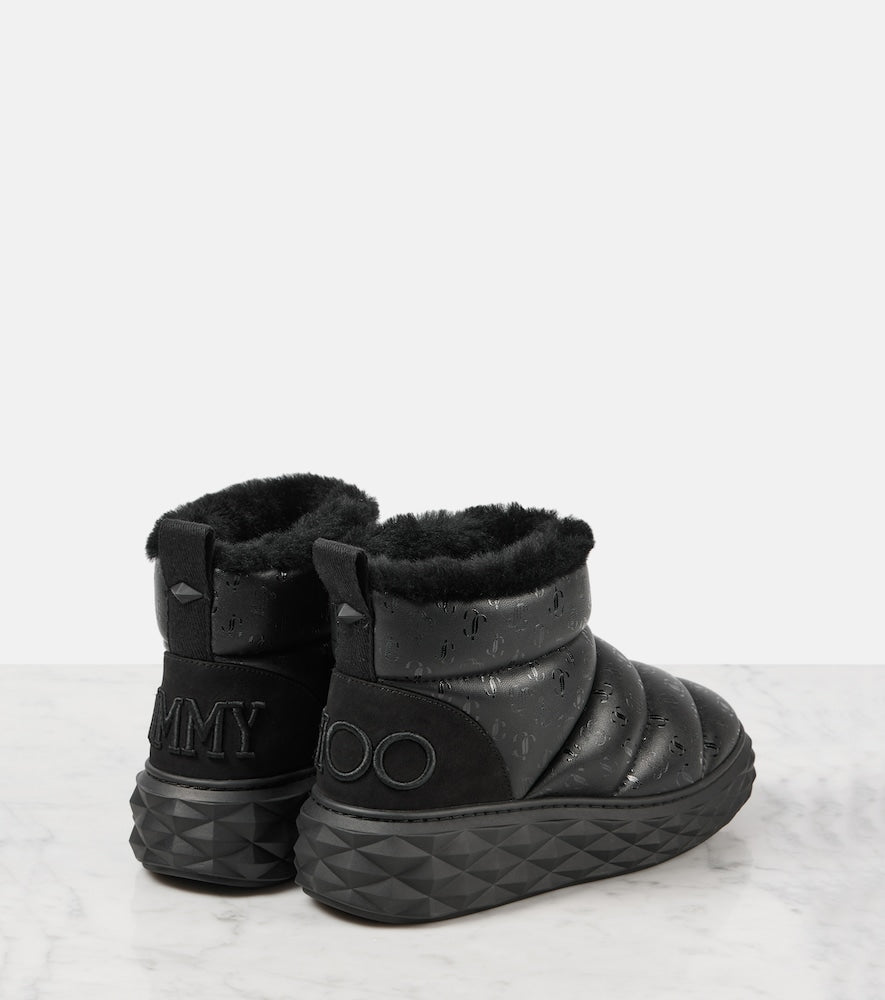 Jimmy Choo Xan shearling-lined leather snow boots