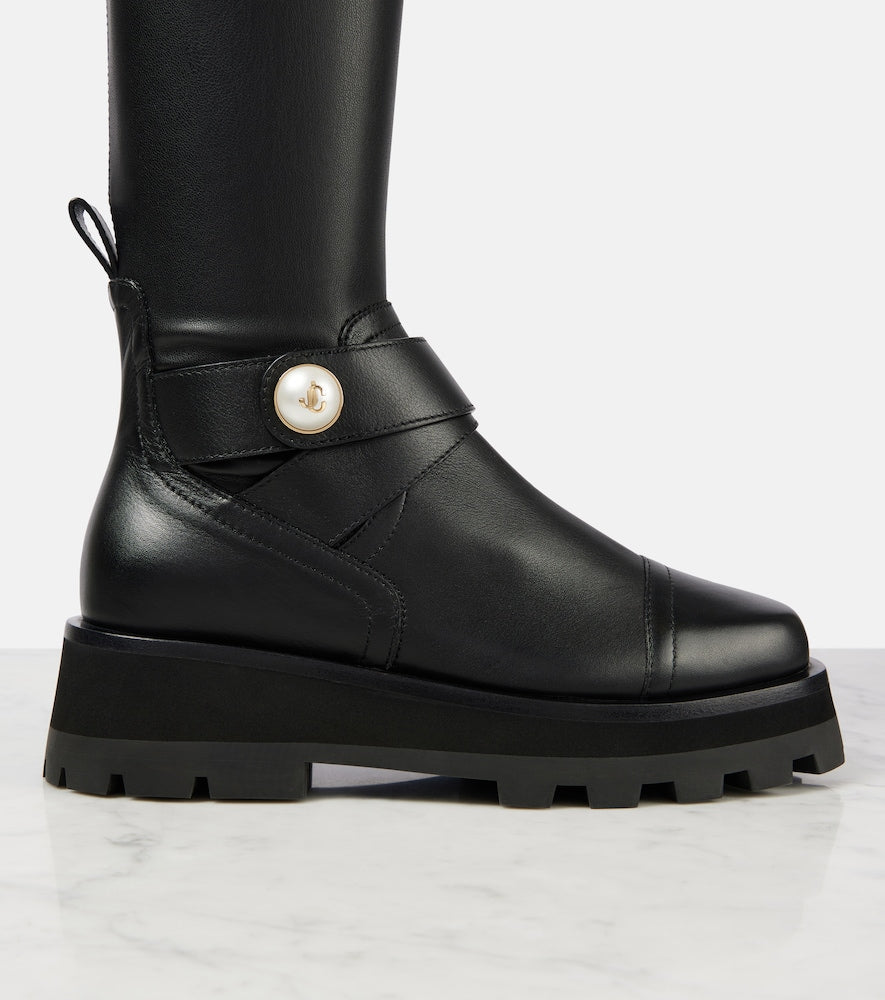 Jimmy Choo Meena leather over-the-knee boots