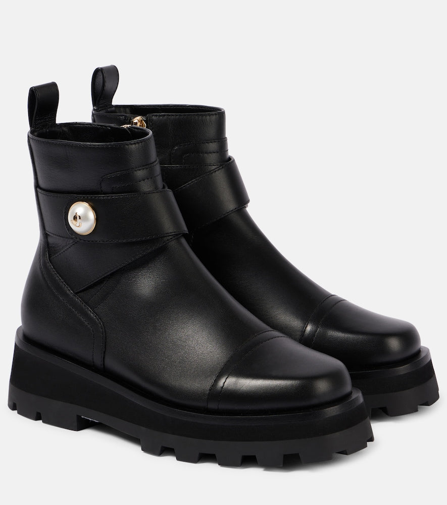 Jimmy Choo Meena leather ankle boots - Jimmy Choo Meena 皮革踝靴