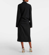 Loewe Wrap wool midi dress