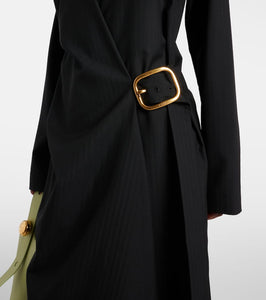 Loewe Wrap wool midi dress