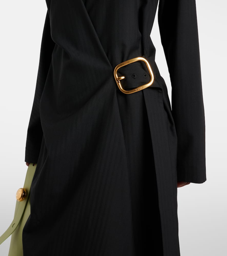 Loewe Wrap wool midi dress