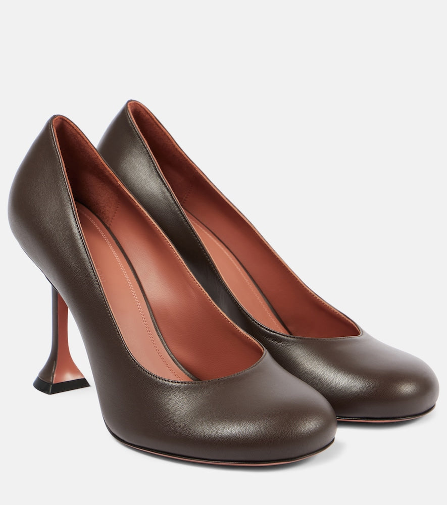 Amina Muaddi Iris 95 leather pumps - Amina Muaddi Iris 95 皮革高跟鞋