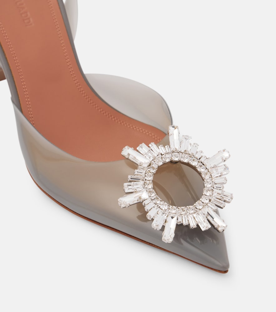 Amina Muaddi Begum Glass 70 PVC slingback pumps