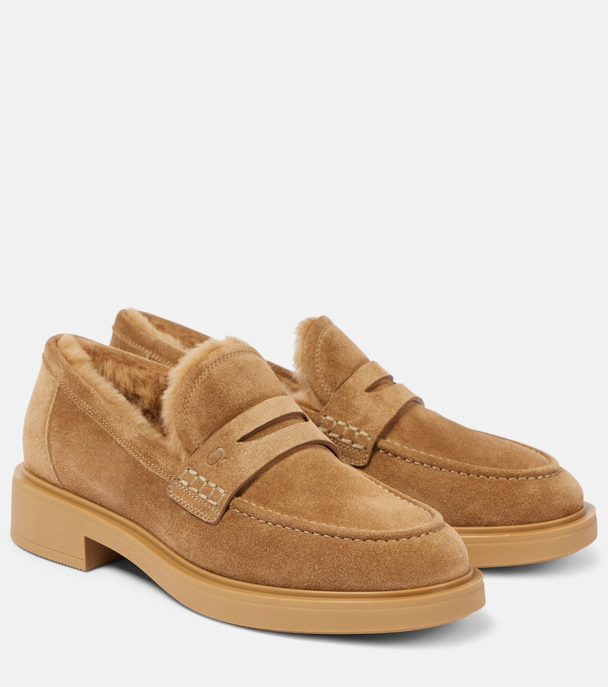 Gianvito Rossi Harris suede penny loafers - Gianvito Rossi Harris 绒面革便士乐福鞋