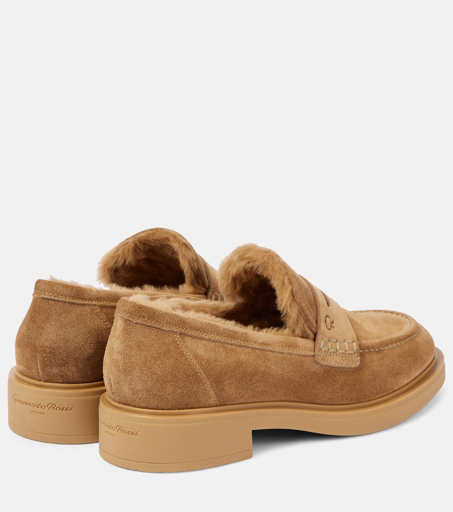 Gianvito Rossi Harris suede penny loafers