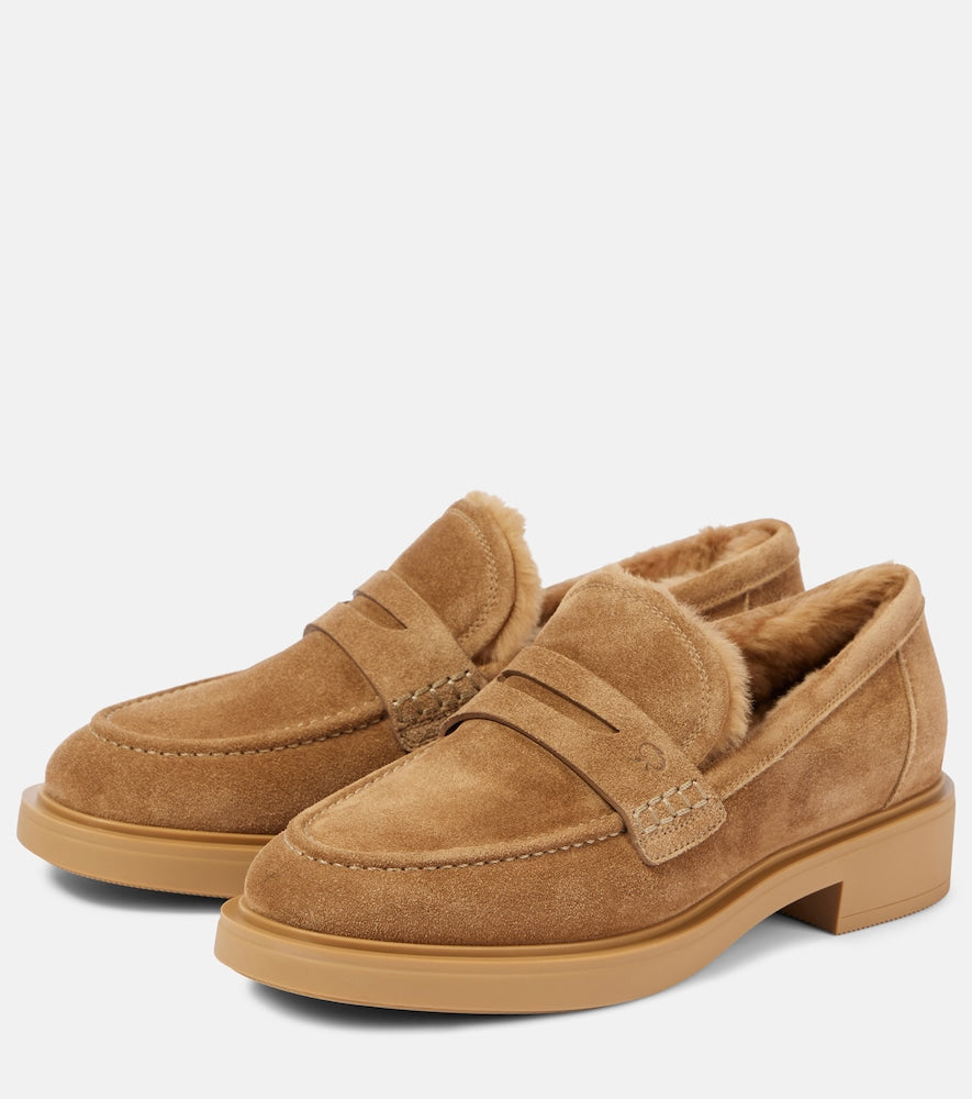 Gianvito Rossi Harris suede penny loafers