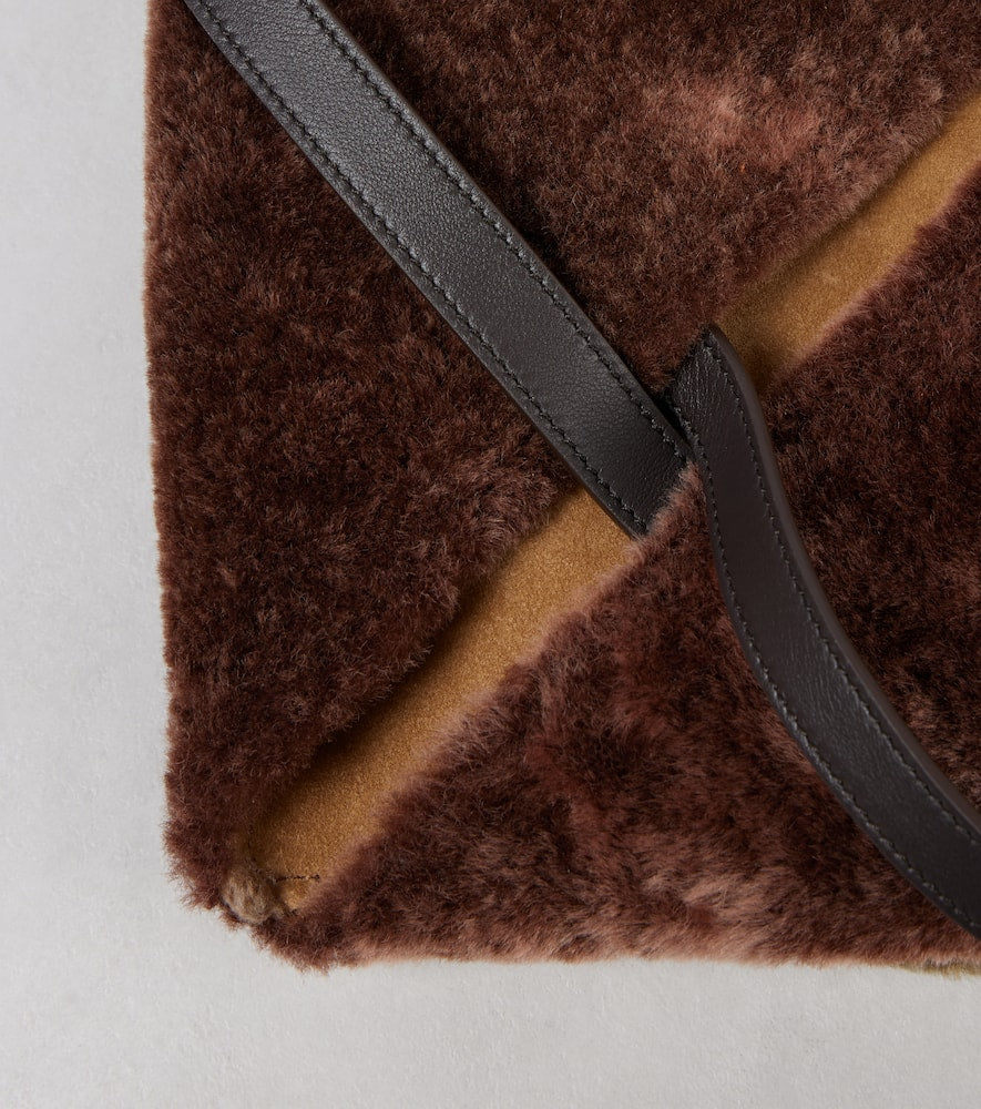 Loewe Puzzle Fold Large shearling tote bag