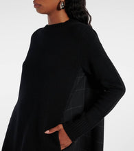 Sacai Windowpane checked wool minidress