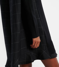 Sacai Windowpane checked wool minidress