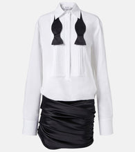 The Attico Poplin and satin minidress. Attico 府绸缎迷你连衣裙
