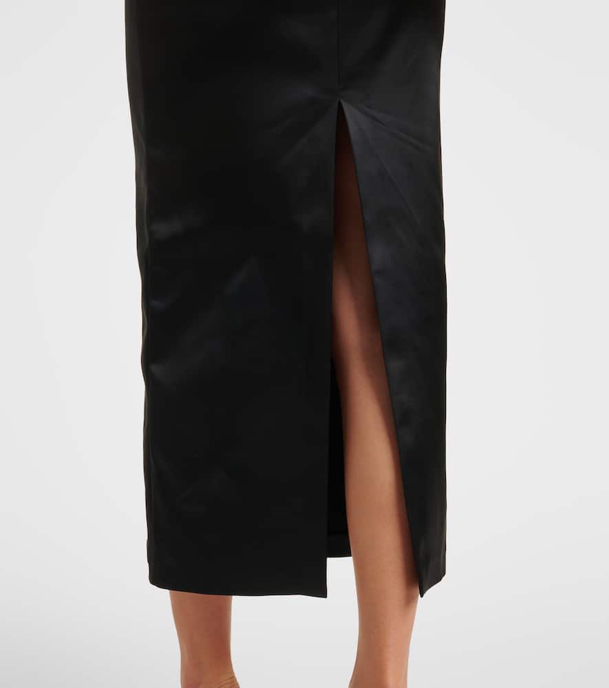 The Attico Satin midi dress