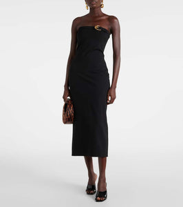 Staud Beekman strapless midi dress