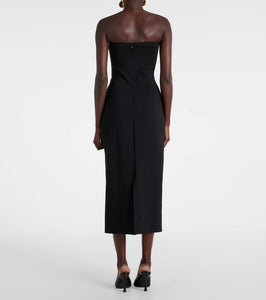 Staud Beekman strapless midi dress