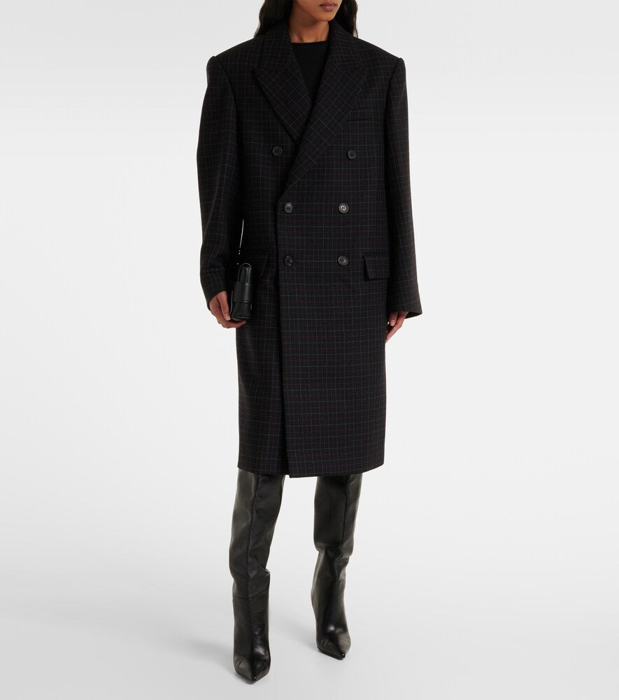 Wardrobe.NYC Oversized checked virgin wool coat