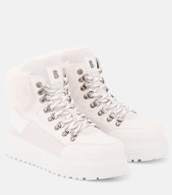 Bogner Shearling-trimmed leather boots