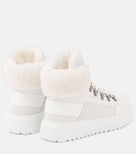 Bogner Shearling-trimmed leather boots